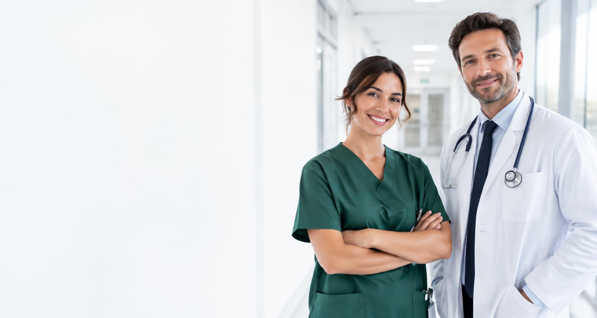 Healthcare professional discussing a patient's care